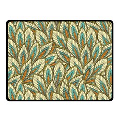 Field Leaves Double Sided Fleece Blanket (small)  by goljakoff