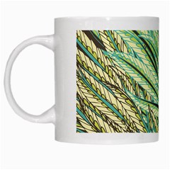 Green Leaves White Mugs by goljakoff