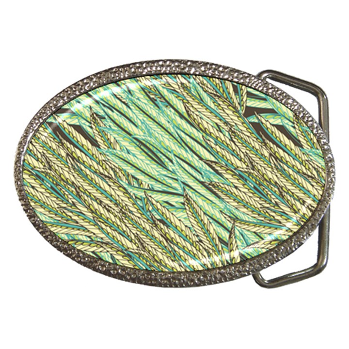 Green leaves Belt Buckles