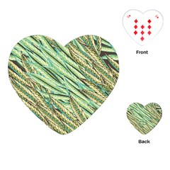 Green Leaves Playing Cards Single Design (heart) by goljakoff