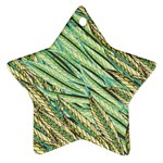 Green leaves Star Ornament (Two Sides) Front