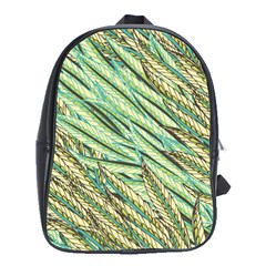 Green Leaves School Bag (large) by goljakoff