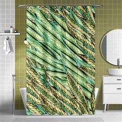 Green Leaves Shower Curtain 48  X 72  (small)  by goljakoff