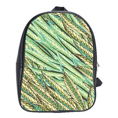 Green Leaves School Bag (xl) by goljakoff