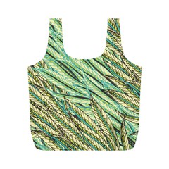 Green Leaves Full Print Recycle Bag (m) by goljakoff