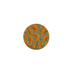 Orange Flowers 1  Mini Magnets by goljakoff