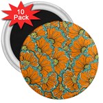 Orange flowers 3  Magnets (10 pack)  Front