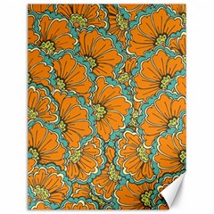 Orange Flowers Canvas 12  X 16  by goljakoff