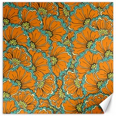 Orange Flowers Canvas 16  X 16  by goljakoff