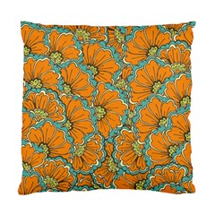 Orange Flowers Standard Cushion Case (two Sides) by goljakoff