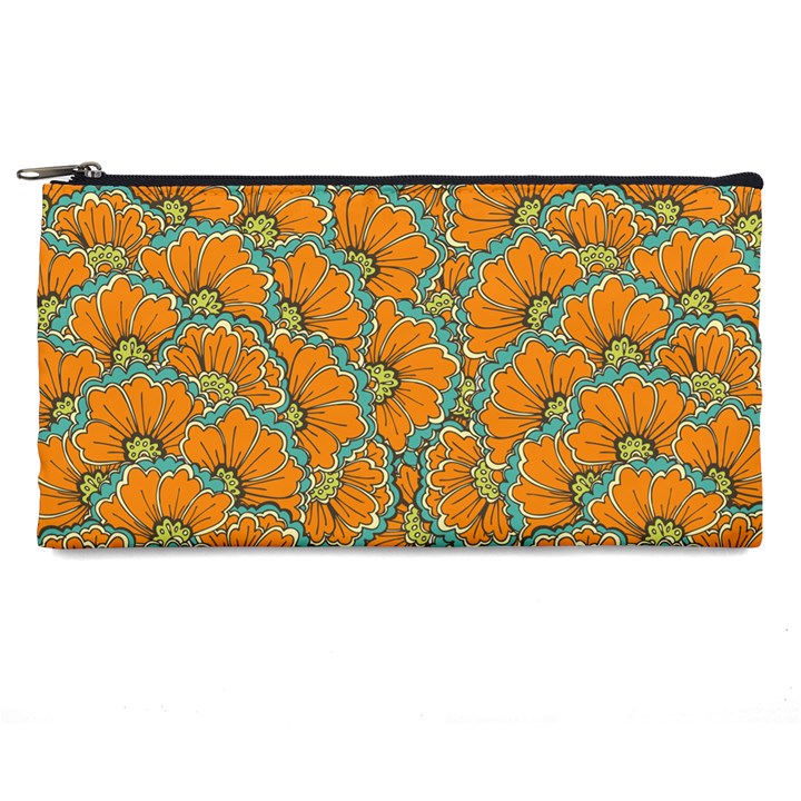 Orange flowers Pencil Case