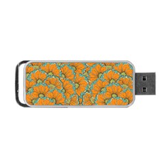 Orange Flowers Portable Usb Flash (one Side) by goljakoff