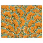 Orange flowers Double Sided Flano Blanket (Medium)  60 x50  Blanket Back