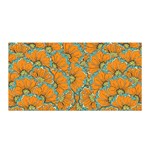 Orange flowers Satin Wrap Front