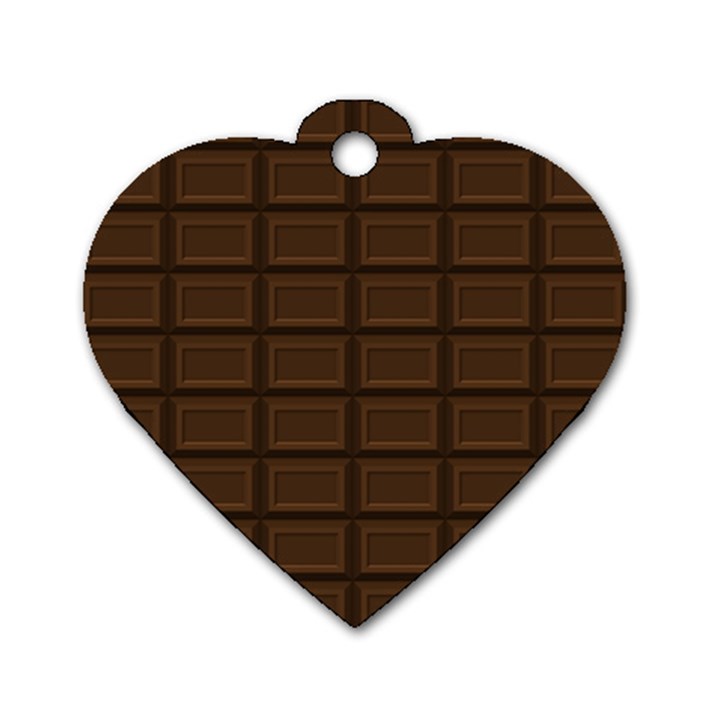 Milk chocolate Dog Tag Heart (One Side)