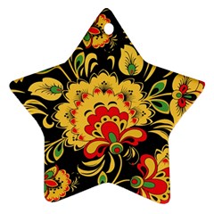 Vintage Khokhloma Star Ornament (two Sides) by goljakoff