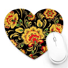 Vintage Khokhloma Heart Mousepads by goljakoff