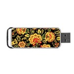 Vintage khokhloma Portable USB Flash (One Side) Front