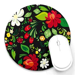 Hohloma Round Mousepads by goljakoff