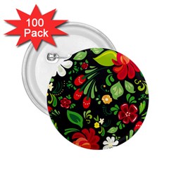 Hohloma 2 25  Buttons (100 Pack)  by goljakoff