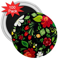 Hohloma 3  Magnets (100 Pack) by goljakoff