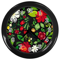 Hohloma Wall Clock (black) by goljakoff