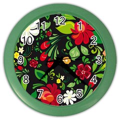 Hohloma Color Wall Clock by goljakoff