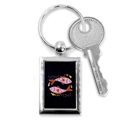 Fish Pisces Astrology Star Zodiac Key Chain (rectangle) by HermanTelo