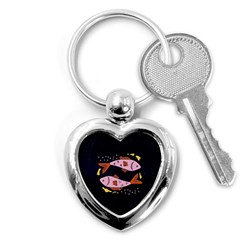 Fish Pisces Astrology Star Zodiac Key Chain (heart) by HermanTelo