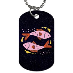 Fish Pisces Astrology Star Zodiac Dog Tag (one Side) by HermanTelo