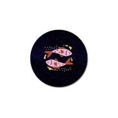 Fish Pisces Astrology Star Zodiac Golf Ball Marker (4 Pack) by HermanTelo