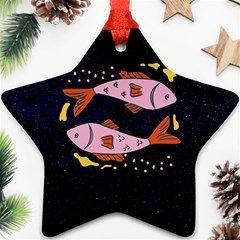 Fish Pisces Astrology Star Zodiac Star Ornament (two Sides)