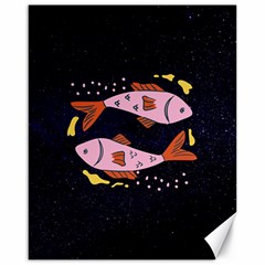 Fish Pisces Astrology Star Zodiac Canvas 16  X 20 