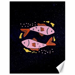 Fish Pisces Astrology Star Zodiac Canvas 18  X 24 