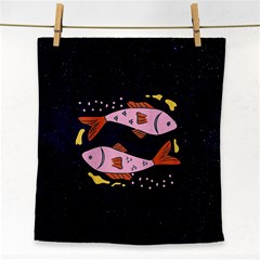 Fish Pisces Astrology Star Zodiac Face Towel by HermanTelo