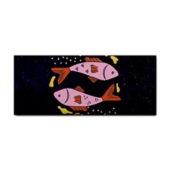 Fish Pisces Astrology Star Zodiac Hand Towel by HermanTelo