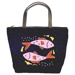 Fish Pisces Astrology Star Zodiac Bucket Bag