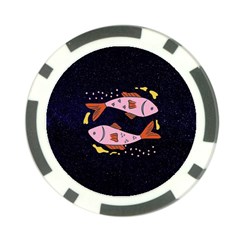 Fish Pisces Astrology Star Zodiac Poker Chip Card Guard (10 Pack)