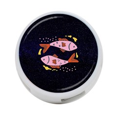 Fish Pisces Astrology Star Zodiac 4-port Usb Hub (two Sides)