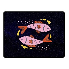 Fish Pisces Astrology Star Zodiac Fleece Blanket (small)