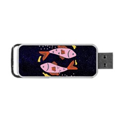 Fish Pisces Astrology Star Zodiac Portable Usb Flash (one Side)