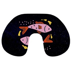 Fish Pisces Astrology Star Zodiac Travel Neck Pillow