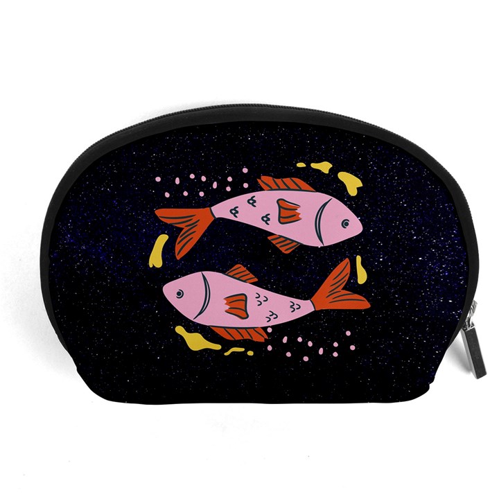 Fish Pisces Astrology Star Zodiac Accessory Pouch (Large)