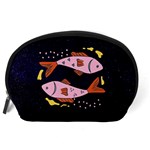 Fish Pisces Astrology Star Zodiac Accessory Pouch (Large) Back