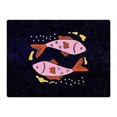 Fish Pisces Astrology Star Zodiac Double Sided Flano Blanket (mini) 