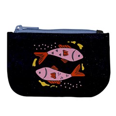 Fish Pisces Astrology Star Zodiac Large Coin Purse by HermanTelo