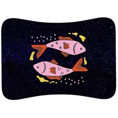 Fish Pisces Astrology Star Zodiac Velour Seat Head Rest Cushion