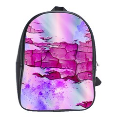 Background Crack Art Abstract School Bag (large) by Mariart