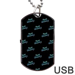 Just Beauty Words Motif Print Pattern Dog Tag Usb Flash (two Sides) by dflcprintsclothing