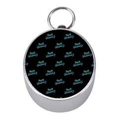 Just Beauty Words Motif Print Pattern Mini Silver Compasses